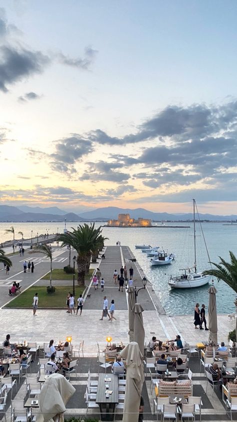 Nafplio| Greece| Visit Greece 🇬🇷 Greece Nafplio, Nafplio Greece, Greece Aesthetic, Visit Greece, Italy Trip, Visiting Greece, Holiday Memories, Thessaloniki, Greece Travel