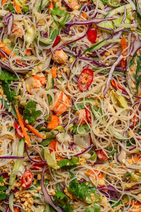 Spring Roll Salad with Peanut Dressing, gluten-free| Create Cook Share | Australia Spring Roll Salad, Rolls Dinner, Salad With Peanut Dressing, Peanut Salad, Thai Salads, Peanut Dressing, Spring Roll, Watermelon Salad, Spring Salad