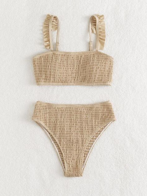 High Waisted Bikinis, Swimming Beach, Preppy Casual, High Waist Bottoms, Womens Bathing Suits, Neutral Fashion, Beachwear For Women, Boho Casual, Inspiration Mode