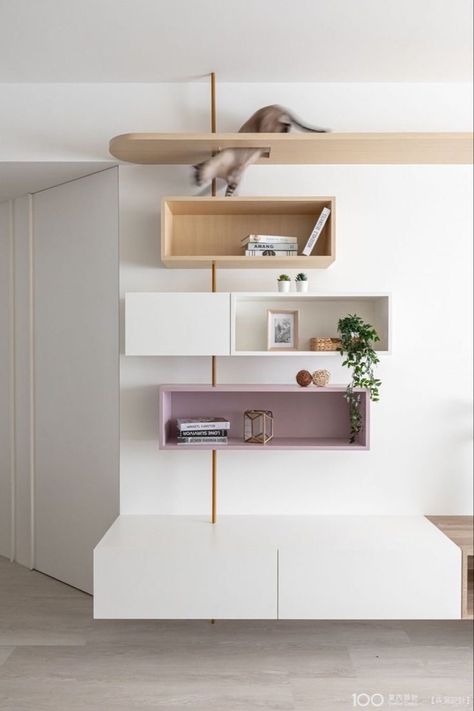 Elegant Office Decor, Cat Furniture Design, Living Room Wall Designs, Cat Wall Shelves, Cat Wall Furniture, Pet Spaces, Cat Shelves, Cat Furniture Diy, Wall Designs