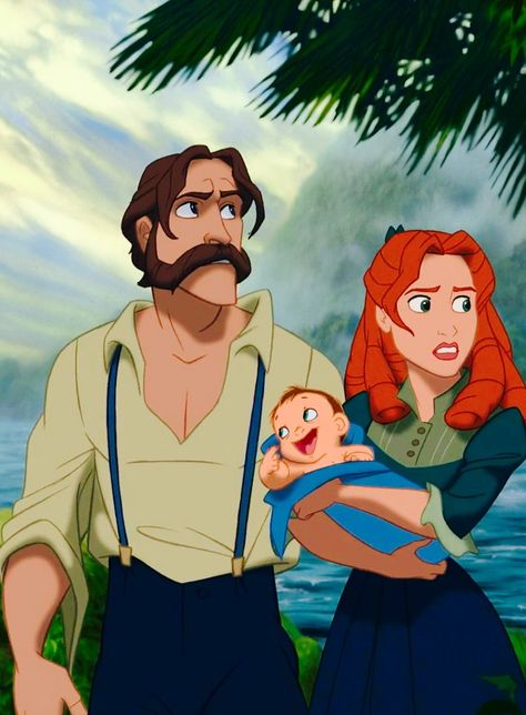 Tarzan and his Parents Tarzan Parents, Tarzan 1999, Tarzan Movie, Tarzan Disney, Animation Disney, Lion King Art, Images Disney, Walt Disney Animation, Walt Disney Pictures