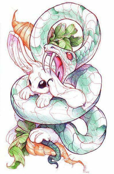 Snake And Rabbit, Snake Tattoo Sketch, Drawing Line Art, Snake Drawing, Snake Art, Tattoo Sketch, Snake Tattoo, New School, Line Art