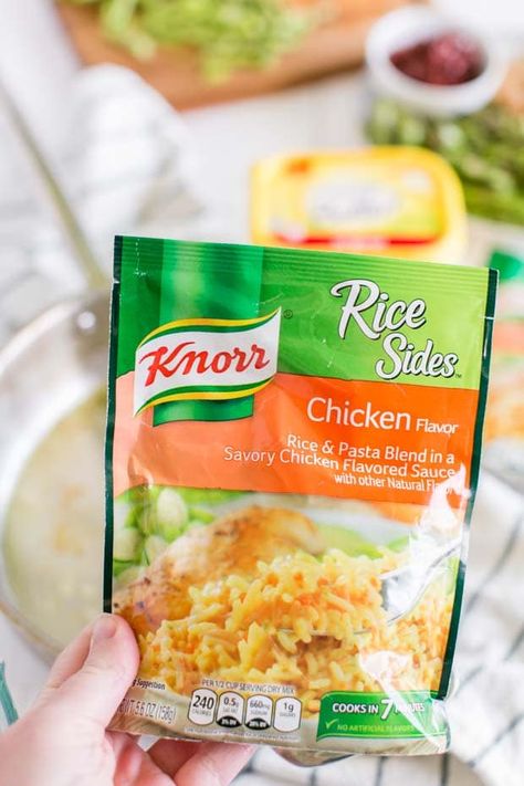 Knorr Rice Sides Knorr Recipes Chicken, Knorr Rice Recipes, Knorr Rice Sides, Chicken And Rice Crockpot, Knorr Recipes, Rice Sides, Chicken Flavored Rice, Easy Bruschetta, Chicken And Rice Recipe