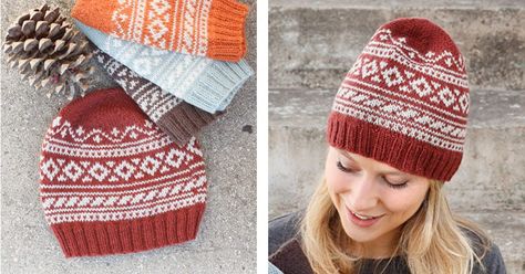 Hat Free Knitting Pattern, Norwegian Design, Hat Knitting Pattern, Knit Hat For Men, Hat Knitting, Fair Isle Knitting, Hat Knitting Patterns, Knitting Tutorial, Free Knitting Pattern