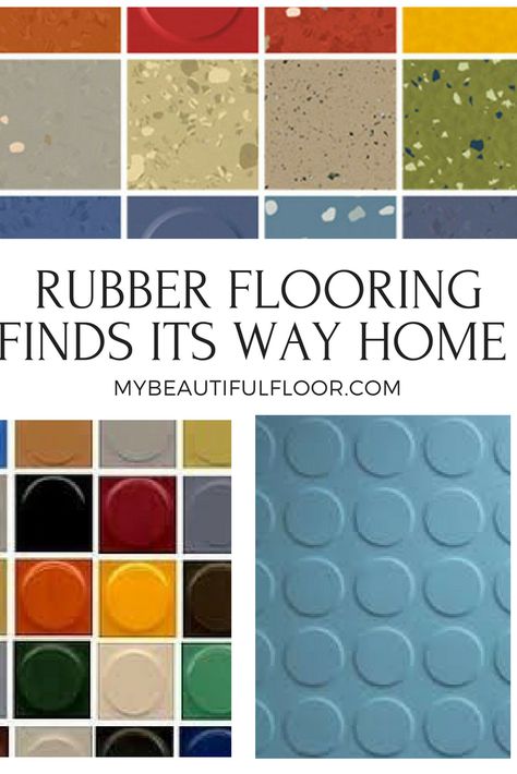 Rubber Floor Bathroom, Rubber Bathroom Flooring, Cool Flooring Ideas, Rubber Flooring Basement, Rubberized Flooring, Rubber Tile Flooring, Rubber Flooring Kitchen, Rubber Flooring Bathroom, Laundry Room Floor Ideas