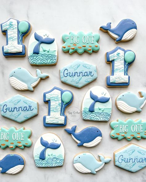 Whale Cookies, Cookie House, Big Cookie, Treasure Coast, Edible Art, Birthday Cookies, Royal Icing Cookies, Which One Are You, Whales