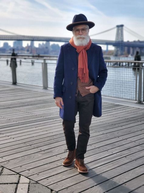 Outfit Idea For Men, Work Outfit Office, Orange Scarf, Cool Outfit, Ageless Style, Fall Layers, Brown And Blue, Well Dressed Men, Outfit Idea