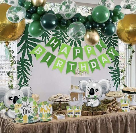 Koala Bday Party, 1st Birthday Koala Theme, Australiana Theme Party, Koala 1st Birthday Party, Koala First Birthday Party, Koala Baby Shower Theme, Koala Themed Birthday Party, Koala Birthday Party Ideas, Koala Party Decorations