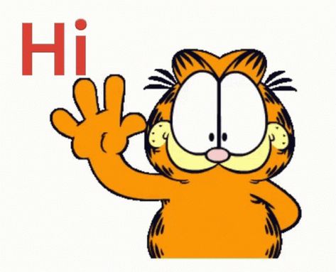 Hello There Hi GIF - HelloThere Hi Garfield - Discover & Share GIFs Hi Gif, Waving Gif, Garfield Pictures, Garfield The Cat, Hello Gif, Garfield Cartoon, Garfield And Odie, Koci Humor, Mickey Mouse Cartoon