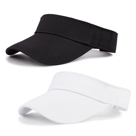 PRICES MAY VARY. cotton,polyester Imported Hook & Eye closure Hand Wash Only 【Material & Size】: This unisex sun visor is made of cotton and polyester. It is lightweight, adjustable, sweat-absorbing, and portable. It has a variety of colors to match your different clothes. One size fits men’s and women’s head circumference of 21.2-23.6 inches. Hand wash recommended. 【Adjustable, Breathable & Cool】:This visor has an adjustable velcro. No matter what you do, you can adjust the sun visor hats to a c Visors For Women, Summer Visor, Sun Visor Hat, Outdoor Cap, Fits Men, Cap Hats, Visor Hat, Outdoor Hats, Play Tennis