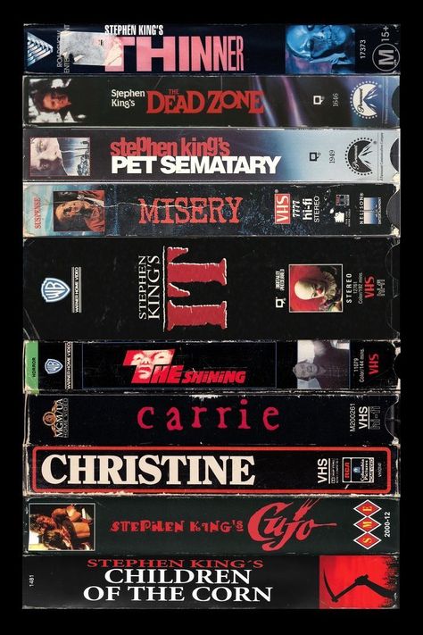 Cujo Stephen King, Vhs Collection, Horror Vhs, Vhs Movie, Collection Design, Movie Collection, Stephen King, Horror Movies, Design