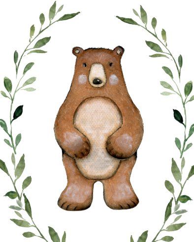 Watercolor Woodland Forest Nursery & Kids' Room Décor | Zazzle Forest Nursery Theme, Woodland Animals Party, Woodland Animal Wall Art, Woodland Animals Nursery, Animals Forest, Woodland Bear, Forest Party, Nursery Canvas, Woodland Animal Nursery