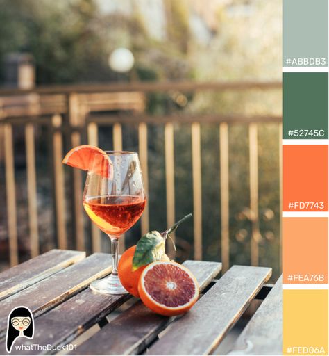 Lake Como Color Palette, Cocktail Color Palette, Orange Drink, Orange Cocktail, Orange Cocktails, Orange Drinks, Color Pallete, Fresh Orange, Ui Design Inspiration