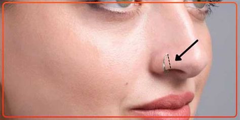 Normal Nose Piercing, Bilateral Nose Piercing, Women’s Nose Piercing, Which Side Of Nose To Pierce, Womens Nose Piercing, Female Nose Piercing, Nose Ring Placement Chart, Nose Piercing Location, Nostril Piercing Placement