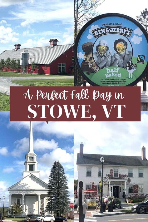 Vermont Itinerary, Stowe Vermont Fall, Vermont October, Places To Visit In Vermont, Vermont Stowe, Travel Vermont, Vermont Foliage, Quechee Vermont, Vermont In The Fall