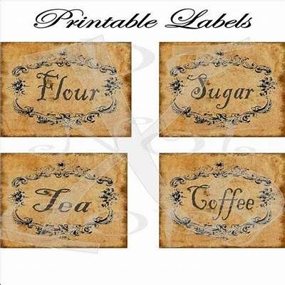 Vintage Pantry Labels, Primitive Labels, Kitchen Pantry Labels, Bee Printables, Etiquette Vintage, Free Vintage Printables, Primitive Fall, Pantry Labels, Primitive Crafts