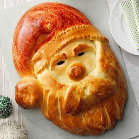 Santa Bread, Festive Bread, Bunny Bread, Pretzel Dough, Recipes For Christmas, Salt Dough Recipe, Frozen Bread Dough, Festive Recipes, Christmas Bread