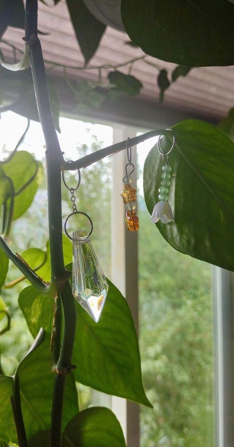 Cottagecore Plants, Plant Charms, Star Plant, Subtle Energy, Crystal Suncatcher, Modern Exterior House Designs, Flower Crystal, Hanging Plant, Crystal Suncatchers