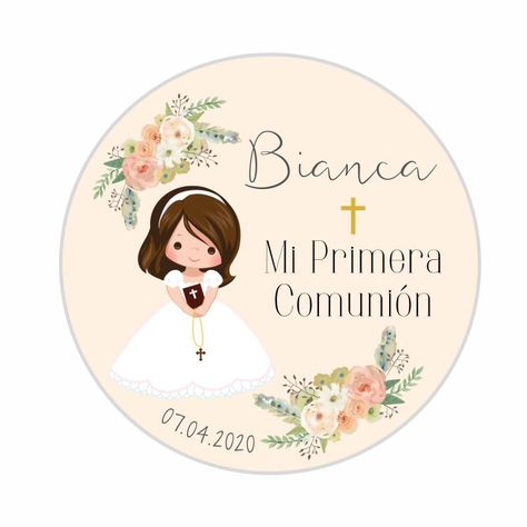 Recuerdos Primera Comunion Ideas, Balloon Surprise, Paper Border, First Communion Party, Graduation Stickers, Communion Favors, Communion Party, Scrapbook Tag, Borders For Paper