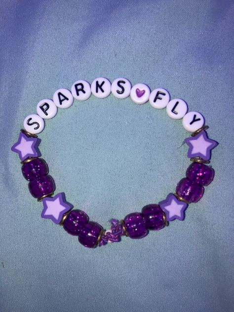 Taylor Swift Sparks Fly, Sparks Fly Taylor Swift, Eras Bracelets, Taylor Concert, Swift Bracelets, Bracelet Inspo, Bracelets Ideas, Sparks Fly, Best Albums