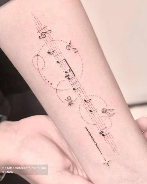 Music Tattoo Notes, Notes Tattoo Music, Music Major Tattoo, Staff Music Tattoo, Music Staff Tattoo Designs, Sheet Music Tattoo Sleeve, Sheet Music Tattoo Women, Piano Notes Tattoo, Piano Note Tattoo