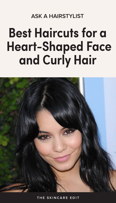 Wispy Bangs On Heart Shaped Face, Curly Haircuts Heart Shaped Face, Side Bangs Heart Shaped Face, Curly Haircut For Heart Shaped Face, Curtain Bangs Long Hair Heart Shaped Face, Curly Hairstyles Heart Shaped Face, Heart Face Shape Curly Hairstyles, Best Bangs For Heart Shaped Face, Heart Shaped Face With Bangs