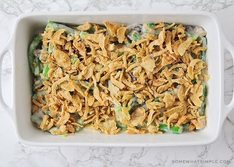 Classic Green Bean Casserole (From Scratch) | Somewhat Simple Dairy Free Green Bean Casserole, Ultimate Green Bean Casserole, Traditional Green Bean Casserole, Healthy Green Beans, Best Green Bean Casserole, Classic Green Bean Casserole, Vegan Green Bean Casserole, Balanced Eating, Thanksgiving 2023