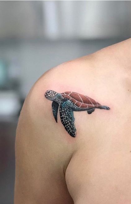 Caretta Caretta Tattoo - TattManiaTattMania Redo Tattoo, Turtle Tattoo Ideas, Small Spiritual Tattoos, Minimalist Tattoo Design, Tortoise Tattoo, Beachy Tattoos, Turtle Tattoos, Sea Turtle Tattoo, Turtle Tattoo Designs