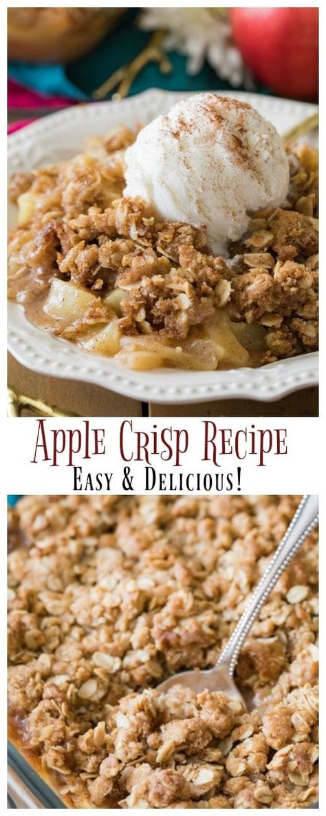 Apple Crisp Without Oats, Apple Crisp Pie, Best Apple Crisp Recipe, Apple Crisp Cheesecake, Easy Apple Crisp, Caramel Apple Crisp, Gluten Free Apple Crisp, Best Apple Crisp, Easy Apple Crisp Recipe