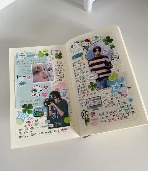 kpop journal • Instagram Kpop Journal Cover, Kpop Collage Journal, Binder Decoration Ideas, Kpop Journal Aesthetic, Smash Book Ideas, Kpop Journal Ideas, Kpop Notebook, Drama Journal, Kpop Journaling