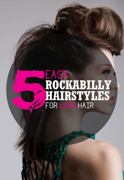 Easy Rockabilly Hair, Rockabilly Hair Long, Easy Rockabilly Hairstyles, Easy 50s Hairstyles, Medium Hairstyles Women, Rockabilly Hair Tutorials, Rockabilly Makeup 50s, Rock And Roll Hair, Rockabilly Makeup