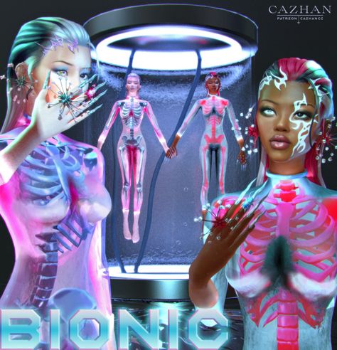 Scifi Sims 4 Cc, Sims 4 Cyberpunk Clothes, Sims 4 Female Makeup, Sims 4 Cc Hair Clothes, Sims 4 Cc Alien Clothes, Alien Sims 4, Sims 4 Alien Cc Clothes, Sims 4 Sci Fi Cc, Sims 4 Cc Cyberpunk