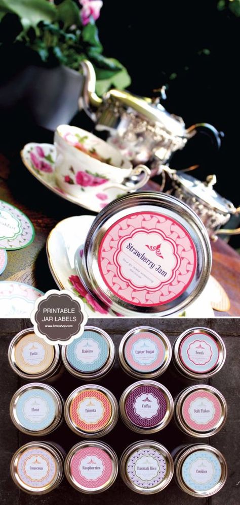 Free Printables for Mason Jars - Free Printable Mason Jar Jam Labels - Best Ideas for Tags and Printable Clip Art for Fun Mason Jar Gifts and Organization - Sugar scrub, Teacher Gifts, Valentines, Cookie Mixes, Party Favors, Wedding Holidays and Fun Recipes - DIY Mason Jar Gifts and Home Decor Crafts by DIY JOY http://diyjoy.com/free-printables-mason-jars Canning Jar Labels, Mason Jars Labels, Canning Labels, Mason Jar Gifts, Pantry Labels, Jar Labels, Jar Gifts, Mason Jar Crafts, Canning Jars