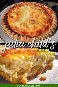 Best Quiche Lorraine Recipe Ever, Dinner Made With Pie Crust, Julie Childs Recipes, Gouda Quiche Recipes, Easy Quiche Lorraine Recipe, Pie Crust Quiche Easy, Quiche For Dinner, Dinner Ideas With Heavy Cream, Lunch Quiche Recipe