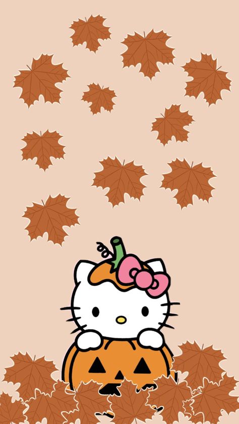 Fall <33 Fall Hello Kitty, Simple Iphone Wallpaper, Screen Savers, Iphone Wallpaper, Hello Kitty, Kitty, Iphone