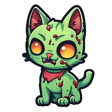 The world of the eerie and macabre with this unique artwork featuring a spooky zombie cat. • Millions of unique designs by independent artists. Find your thing. Zombie Cat Art, Zombie Animals, Zombie Cat, Creepy Horror, Art Attack, Slot Machines, Zombie Halloween, Cat Crafts, Vector Artwork