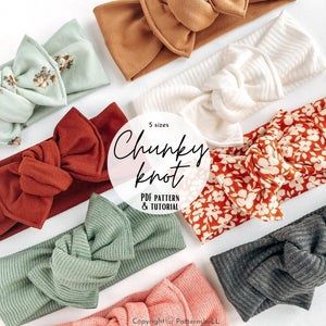 Chunky bow headband PDF pattern Baby and kids sewing stretch | Etsy Baby Bow Sewing Pattern, Diy Baby Headbands And Bows, Newborn Bows Headband, Baby Headwrap Diy, Headwrap Pattern, Headband Sewing Pattern, Fabric Bow Tutorial, Diy Baby Bows Headbands, Homemade Headbands