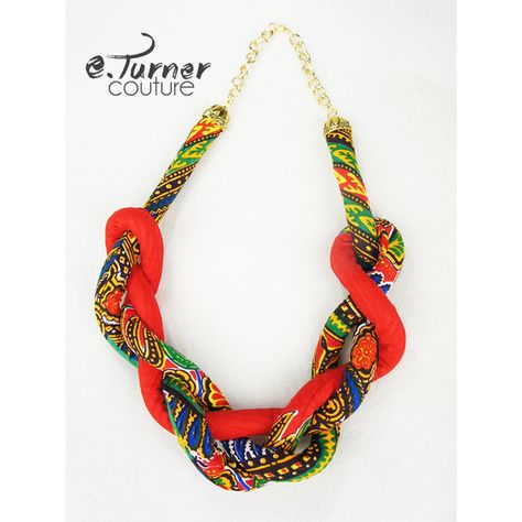 African Accessories, African Necklace, Fiber Jewelry, Fabric Necklace, Braided Rope, Neck Piece, African Jewelry, Rope Necklace, Jewelry Outfit