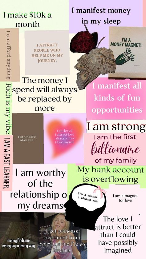 Attracting money, money manifestation Attract Money Wallpaper, Money Attraction Wallpapers, Manifestation Lockscreen, Manifesting Wallpaper, Real Estate Vision Board, Board Themes, Vision Board Themes, Money And Abundance, Money Poster