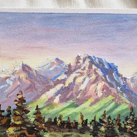 Aline Müller on Instagram: "Forgetting to post these days 🤪 I promise a new sketchbook painting is coming soon! In the meantime, enjoy my oil pastel paintings 🫶🏼🥰 @paulrubensart oil pastels . . . . #art #painting #landscapepainting #oilpastel #oilpastelpainting #oilpainting #mountain #mountains #mountainscape #mountainpainting" Aesthetic Pastel Painting Ideas Easy, Oil Pastel Art Mountains, Mountain Pastel Drawing, Soft Pastels Paintings Easy, Mountain Oil Pastel, Oil Pastel Landscape Easy, Oil Pastel Art Landscape, Oil Pastels Art, Oil Pastel Landscape