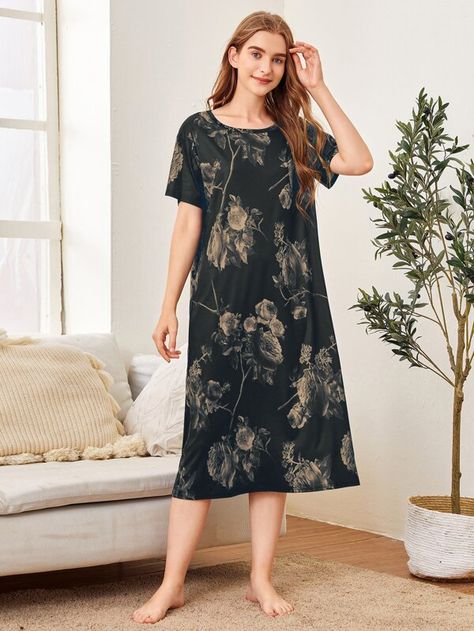 Cute Nightgowns, Night Wear Dress, Cute Sleepwear, Night Dress For Women, Pretty Blouses, Women's Nightgowns, Nightgowns, Women Long Dresses, Shein Style