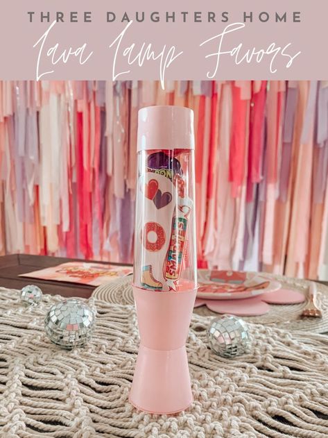 Lava Lamp Birthday Party, 2 Groovy Party Favors, Groovy Birthday Pool Party, 2 Groovy Birthday Party Favors, Groovy Party Diy Decor, Diy Mini Lava Lamp, Diy Groovy Centerpiece, Two Groovy Party Table, Groovy Birthday Party Crafts