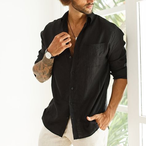 Season:Spring   Fall; Fabric:Cotton And Linen; Sleeve Length:Long Sleeve; Look After Me:Wet and Dry Cleaning,Washable; Gender:Men's; Style:Comfortable,Fashion; Tops Type:Beach Shirt,Button Up Shirt,Linen Shirt,Shirt; Occasion:Vacation,Streetwear,Casual,Daily,Holiday; Pattern:Plain; Design:Front Pocket; Neckline:Lapel; Listing Date:12/27/2023; Bust:; Length:; Shoulder Width:; Sleeve: Vacation Streetwear, Holiday Streetwear, Shirt Linen, Style Comfortable, Streetwear Casual, Fashion Comfortable, Fall Fabric, Beach Shirt, Comfortable Tops