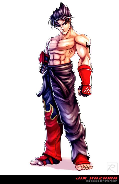 Jin Kazama - Tekken by digitalninja on DeviantArt Tekken 7 Jin, Tekken Bloodline, Tekken Jin, Tekken Jin Kazama, Soul Fighter, Z Warriors, Jin Kazama, Warrior 1, Tekken 7