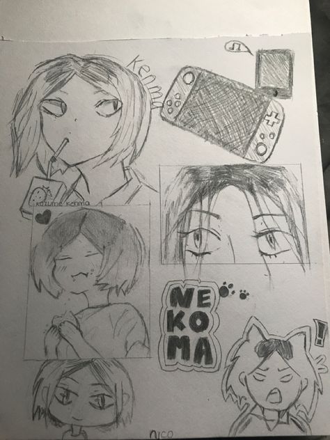 Kenma Drawing Sketch, Kenma Drawing, Sketches Easy, Drawing Sketch, Drawing Sketches, Easy Drawings, Sketch, Male Sketch, Drawings