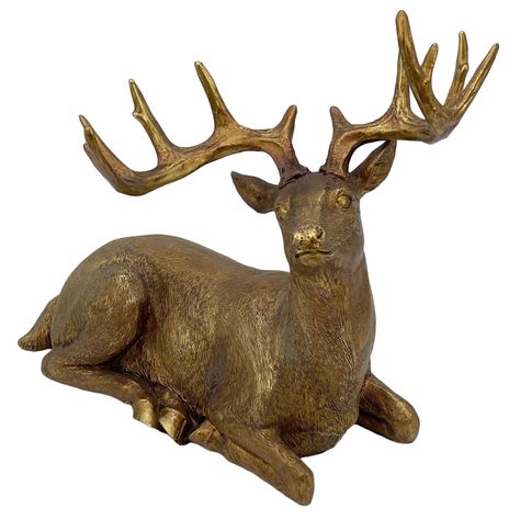 PRICES MAY VARY. Stunning Gold Resin Reindeer: Add a touch of elegance to your holiday decor with our exquisite Gold Resin Reindeer Statue Handcrafted Perfection: Each statue is meticulously handcrafted from high-quality resin, ensuring durability and intricate detailing Festive Holiday Decor: Elevate your festive display with this eye-catching gold reindeer, perfect for mantles, tabletops, and shelves Radiant Gold Finish: The dazzling gold finish creates a captivating centerpiece, reflecting th Reindeer Statue, Indoor Holiday Decor, Sunflower Centerpieces, Deer Statues, Reindeer Figurine, Gold Reindeer, Living Room Ornaments, Christmas Tabletop Decor, Modern And Traditional Decor