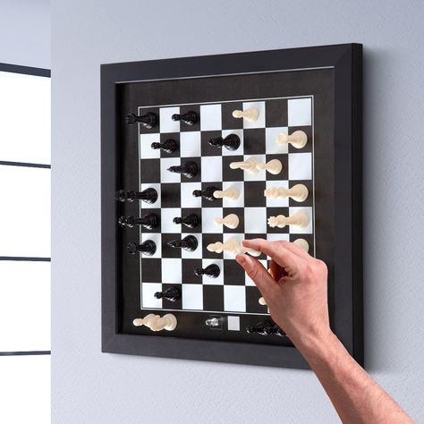 Glass Chess Set, Game Room Wall Decor, Chess Board Game, Interactive Walls, Mdf Frame, Magnetic Wall, Wooden Chess, Decoration Piece, Chess Game