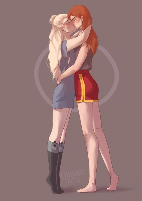 Ginny + Lunna. Luna Lovegood Art, Harry Potter Fanları, Harry Potter Couples, Modele Pixel Art, Gay Harry Potter, Neville Longbottom, Images Harry Potter, Harry Potter Artwork, Harry Potter Ships