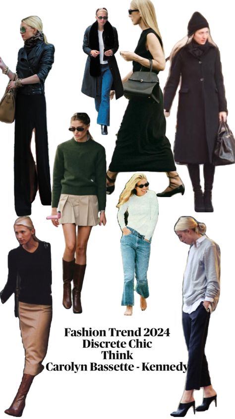 Discrete Chic Quite Luxury inspo Carolyn Bessette - Kennedy Fashion Trend 2024, Quite Luxury, Carolyn Bessette, Neat Casual Outfits, Celebrity Style Icons, Classic Style Outfits, Trend 2024, London Outfit, Womens Fashion Inspiration