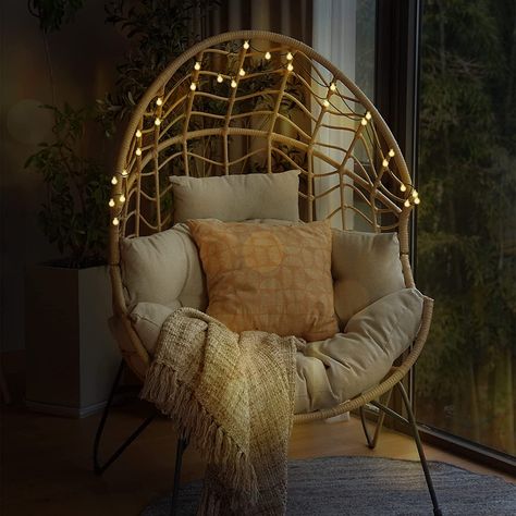 Experience the epitome of bohemian elegance with the Enchanting Haven: The Bohemian Egg Chair. This unique and captivating piece of furniture will transport you to a world of comfort and style, where relaxation meets artistic expression. Egg Chair Outdoor, Wicker Egg Chair, Egg Chairs, Chair Design Modern, Patio Loveseat, Chair Outdoor, Chair Makeover, Patio Dining Chairs, Apartment Decorating